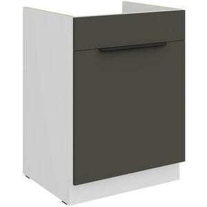 Konyhaszekrény Aria-Gr/Wh Anti Fingerprint 60zl 1s Bb kép