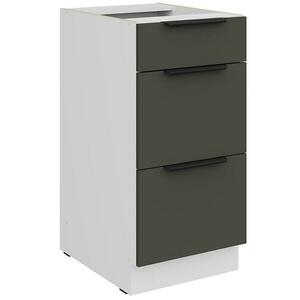 Konyhaszekrény Aria-Gr/Wh Anti Fingerprint 40d 3s Bb kép