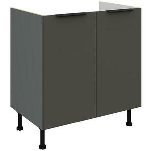 Konyhaszekrény Aria-Gr/Ant Anti Fingerprint 80zl 2f Bb kép