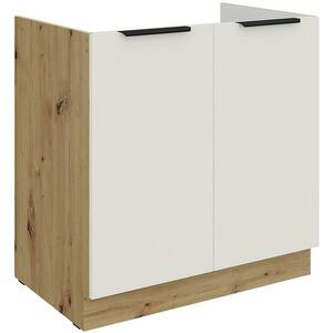 Konyhaszekrény Aria-Wh/Ar Anti Fingerprint 80zl 2f Bb kép