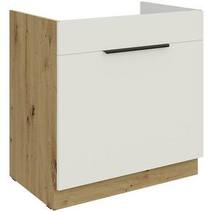 Konyhaszekrény Aria-Wh/Ar Anti Fingerprint 80zl 1s Bb kép