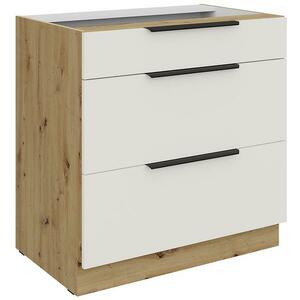 Konyhaszekrény Aria-Wh/Ar Anti Fingerprint 80d 3s Bb kép