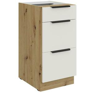 Konyhaszekrény Aria-Wh/Ar Anti Fingerprint 40d 3s Bb kép