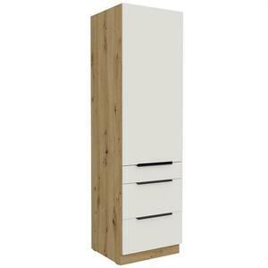 Konyhaszekrény Aria-Wh/Ar Anti Fingerprint 60dks-210 1f 3s kép