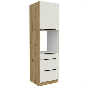 Konyhaszekrény Aria-Wh/Ar Anti Fingerprint 60dps-210 1f 3s kép