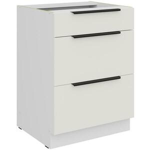 Konyhaszekrény Aria-Wh/Wh Anti Fingerprint 60d 3s Bb kép