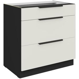 Konyhaszekrény Aria-Wh/Bl Anti Fingerprint 80d 3s Bb kép