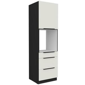 Konyhaszekrény Aria-Wh/Bl Anti Fingerprint 60dps-210 1f 3s kép