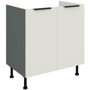 Konyhaszekrény Aria-Wh/Ant Anti Fingerprint 80zl 2f Bb kép