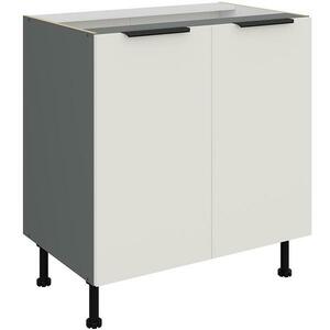 Konyhaszekrény Aria-Wh/Ant Anti Fingerprint 80d 2f Bb kép