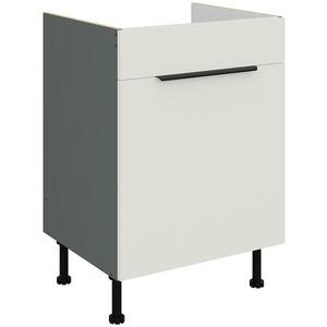 Konyhaszekrény Aria-Wh/Ant Anti Fingerprint 60zl 1s Bb kép