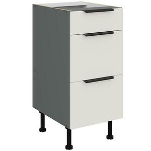 Konyhaszekrény Aria-Wh/Ant Anti Fingerprint 40d 3s Bb kép