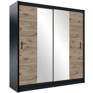 Szekrény Lizbona 2 203 Fekete / Viking tölgy kép