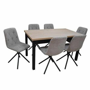 Étkező készlet 1+6 Justi cremona/fekete kép