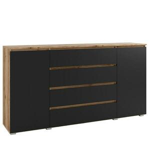 Komód Cosmo C06 Tölgy Delano Sötét / Fekete kép