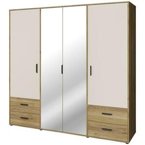 Szekrény Mokkaro Moks845-M802 2d2lud4sz Homok/Tölgy Mauvella kép