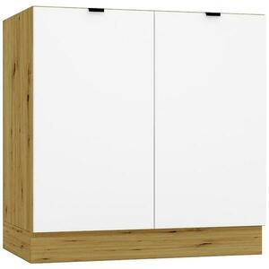 Konyhaszekrény Cosmo Gianna D80 Fehér Alaszka/Tölgy Artisan kép