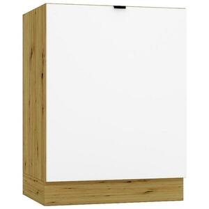 Konyhaszekrény Cosmo Gianna D60 Pc P/L Fehér Alaszka/Tölgy Artisan kép