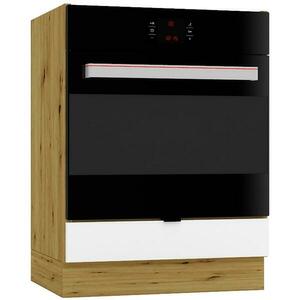 Konyhaszekrény Cosmo Gianna Dk60 Fehér Alaszka/Tölgy Artisan kép