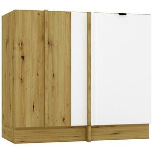 Konyhaszekrény Cosmo Gianna Dnp P/L Fehér Alaszka/Tölgy Artisan kép