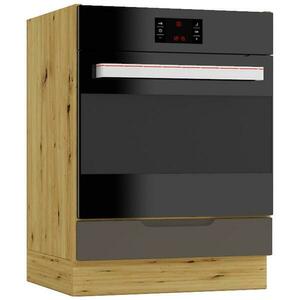 Konyhaszekrény Cosmo Isabel Dk60 Mocca Grey/Tölgy Artisan kép