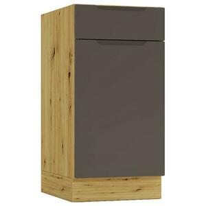 Konyhaszekrény Cosmo Isabel D40s/1 P/L Mocca Grey/Tölgy Artisan kép