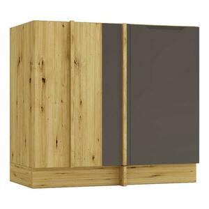 Konyhaszekrény Cosmo Isabel Dnp P/L Mocca Grey/Tölgy Artisan kép