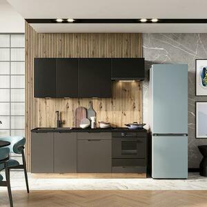 Konyhabútor Isabel Fekete borsó Tölgy Artisan/Mocca Grey kép