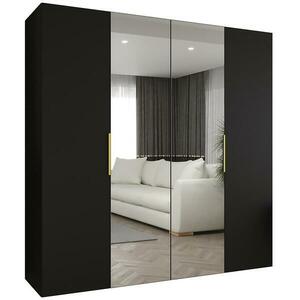 Szekrény Marbella II 200 fekete/arany kép