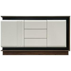 Komód K4 145 Sötét Dió/Kasmír/Fekete Márvány kép