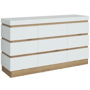 Komód 3d1s Calabria Cork101 tölgy Coast Evoke/Fehér Alp kép