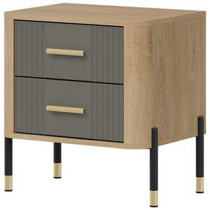 Éjjeliszekrény Dante Dt21 Cremona Tölgy/Szürke kép