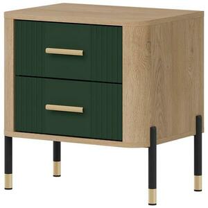 Éjjeliszekrény Dante Dt21 Cremona Tölgy/Zöld kép