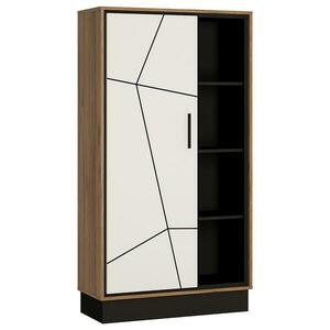 Regál Brolo BROR01 1D tölgy catania/fekete gyöngy/mdf fehér hg kép