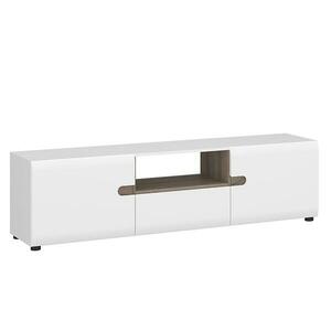 Komód RTV Linate típus 50 2D1S alpesi fehér/trufla/mdf fehér l kép