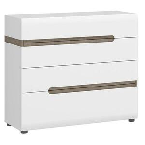 Komód Linate típus 44 4S fehér alpesi/szarvasgomba/mdf fehér L kép