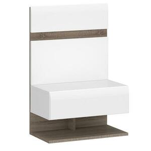 Éjjeliszekrény Linate typ 95 alpesi fehér/szarvasgomba/mdf fehér l kép