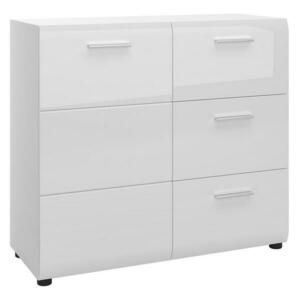 Komód Merano MEOK02 1D3S fehér alpesi/PVC fehér L kép