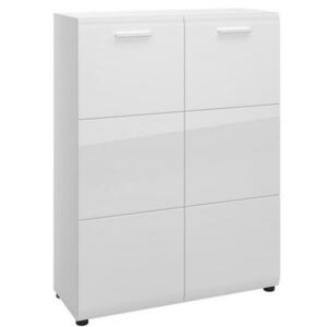 Cipősszekrény Merano MEOG02 2D magas alpesi fehér/pvc fehér L kép