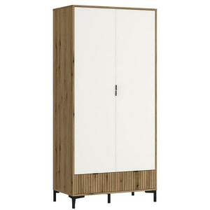 Szekrény Ricko RIKS01 2D2S alpesi fehér/tölgy coast evoke/túlnyomtatás kép