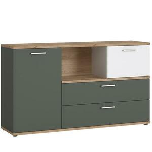 Komód Twenty TWEK02 2D2S tölgy honey castello/fehér alpesi/grafit szürke kép