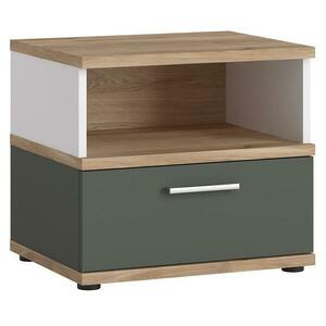 Éjjeliszekrény Twenty TWEK03 1S tölgy honey castello/alpesi fehér/grafit szürke kép