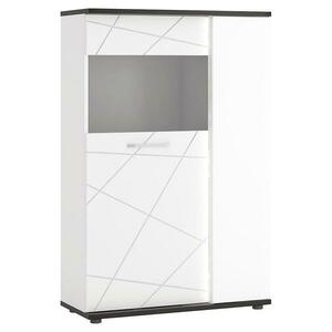 Vitrin Venezia VENV02R 2D alpesi fehér/tölgy vicenza fekete/mdf fehér l kép