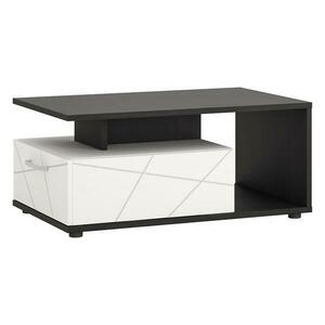 Dohányzóasztal Venezia VENT01 1S fehér alpesi/tölgy vicenza fekete/mdf fehér L kép