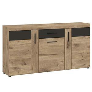 Komód Grano GRNK01 3D1S tölgy viking/pvc tölgy viking/pvc szürke terület kép