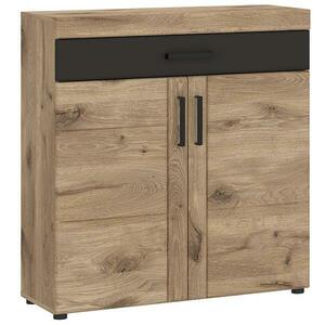 Komód Grano GRNGK1 2D1S tölgy viking/pvc tölgy viking/pvc szürke terület kép