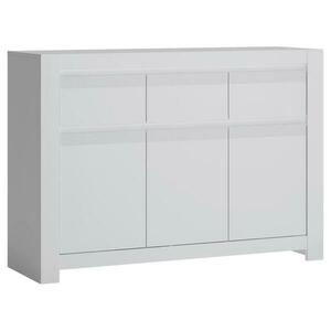 Komód Novi NVIK04 3D3S fehér alpin/pvc fehér szupermat kép