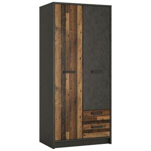 Szekrény Nubi NUBS01 2D2S matera ciemna/old style kép