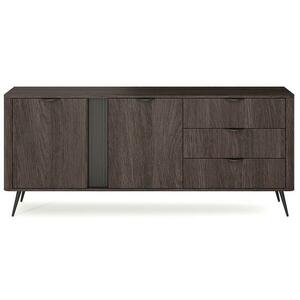 Komód 195 2d3s Veris D tölgy Dunin + Fekete kép