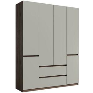 Szekrény Madison 6D 2SZ 46 szürke/dió elegant kép